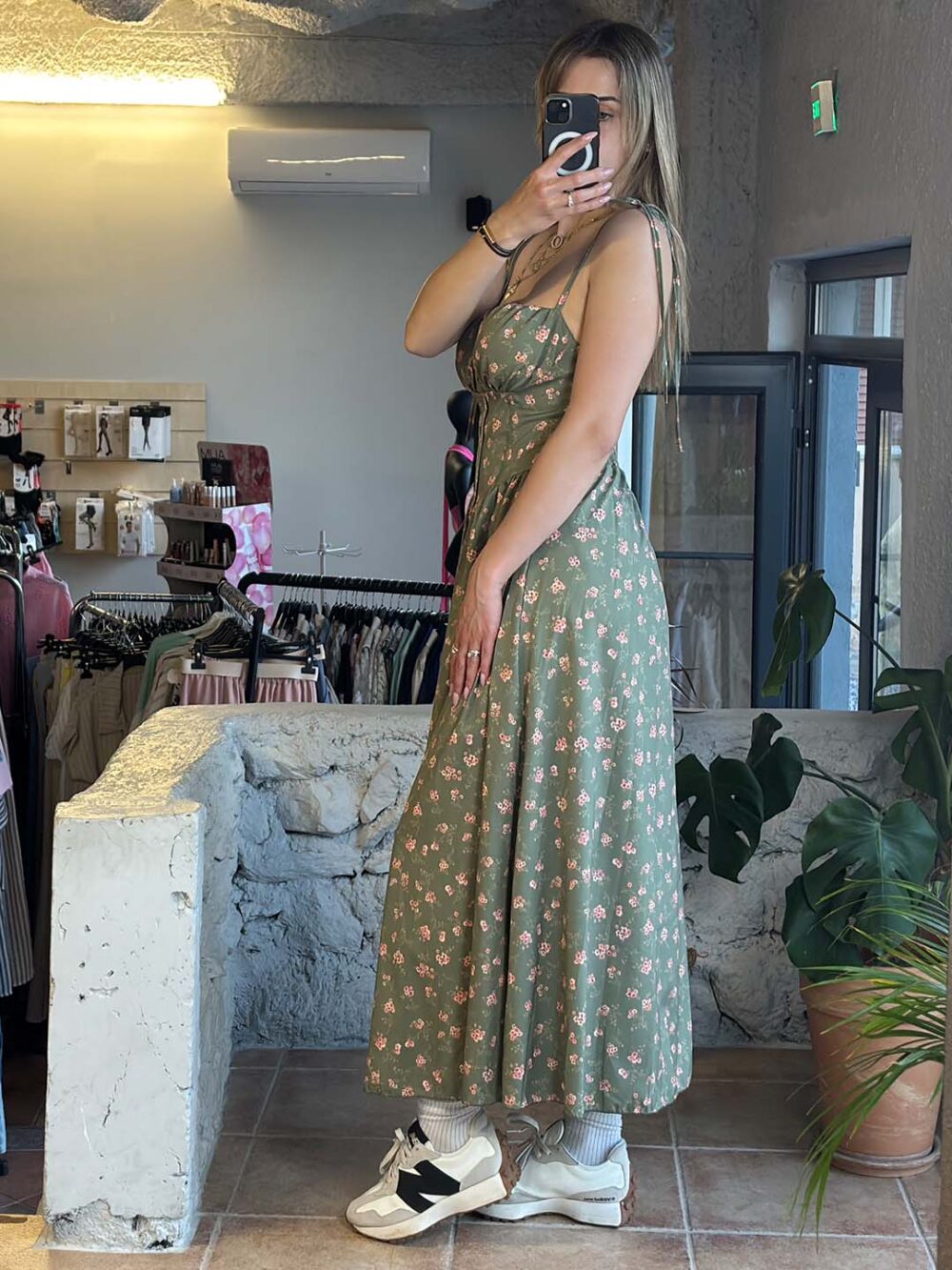 e floral midi xaki 2