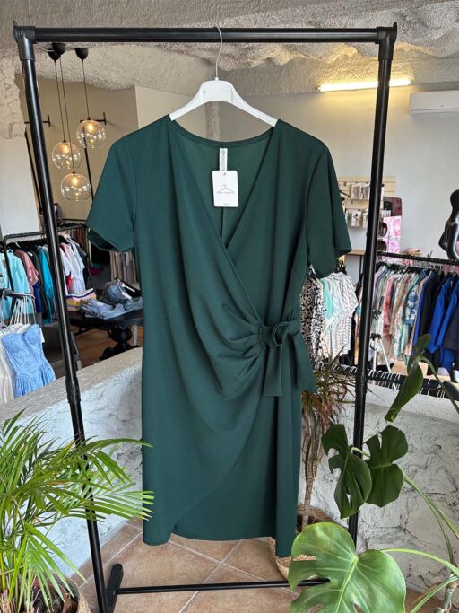 Φόρεμα Midi Plus Size Τύπου Κρουαζέ Κυπαρισσί