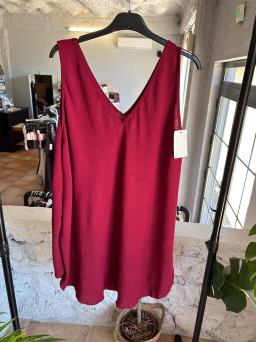 Μπλούζα Καβαδούρα Plus Size Μπορντό