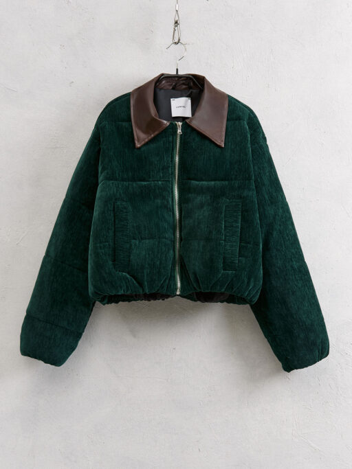 Bomber Jacket Verde Bottiglia "LUMINA"