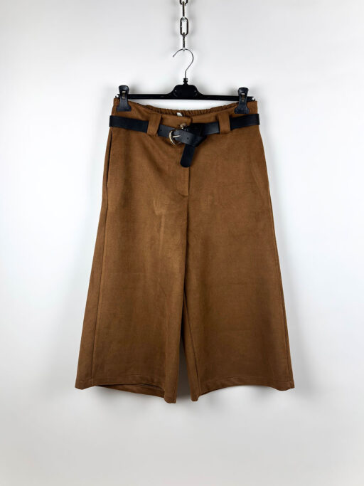 Ζιπ Κιλότ Σουέτ Με Ζώνη