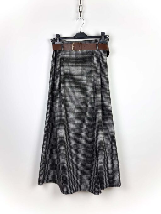 Καρό Φούστα Maxi Με Ζώνη