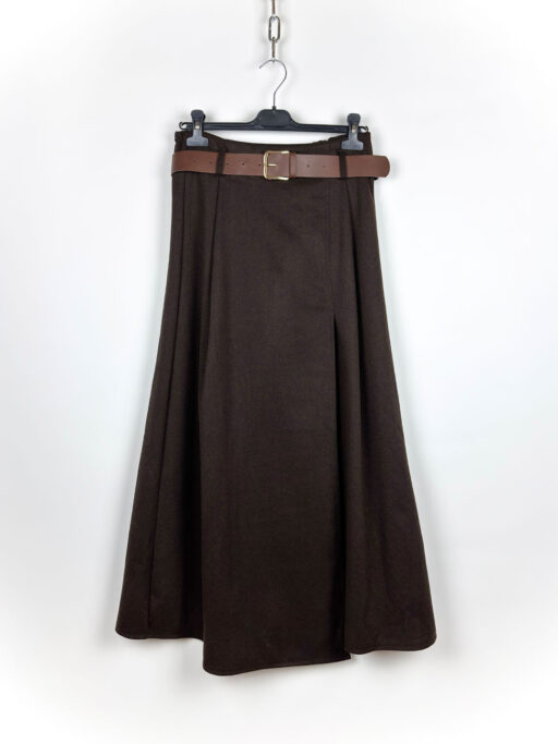 Φούστα Ψαροκόκαλο Maxi Με Ζώνη