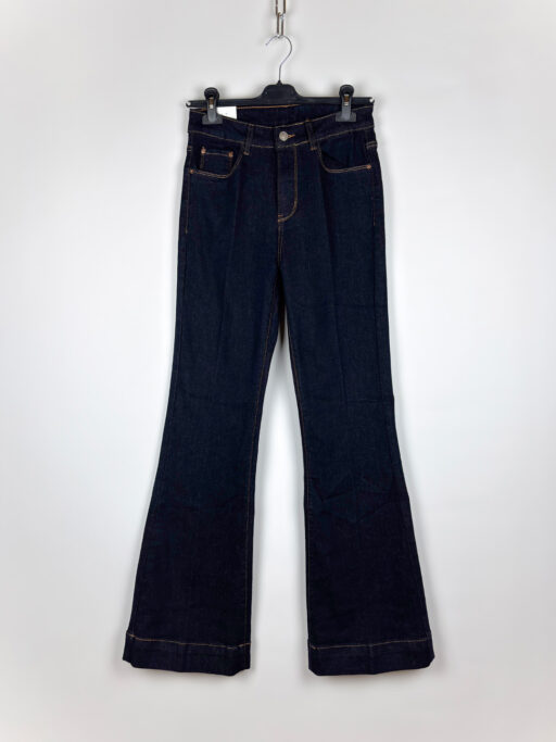 Plus Size Τζιν Παντελόνι Flare Καμπάνα -5Kg Midnight Blue