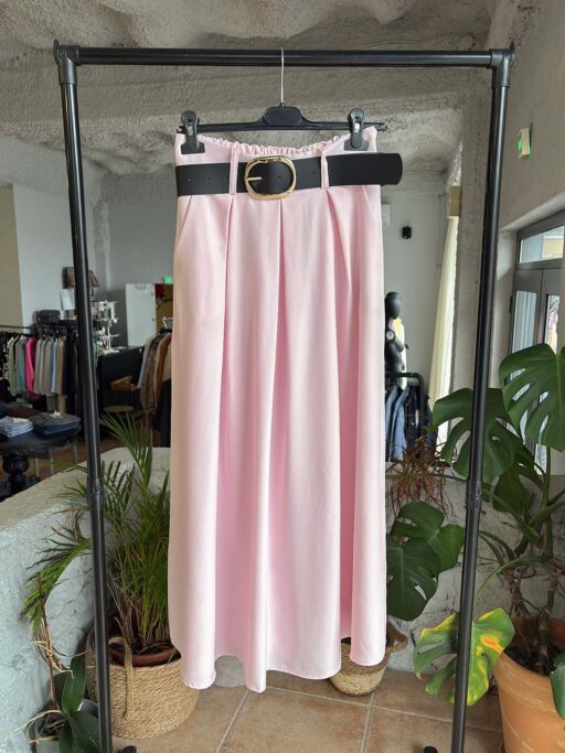 Φούστα Midi Κρεπ Με Ζώνη