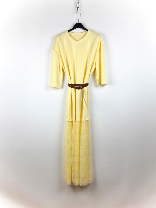 Φόρεμα Maxi Με Δαντέλα Baby Φούτερ Αχνούδιαστο