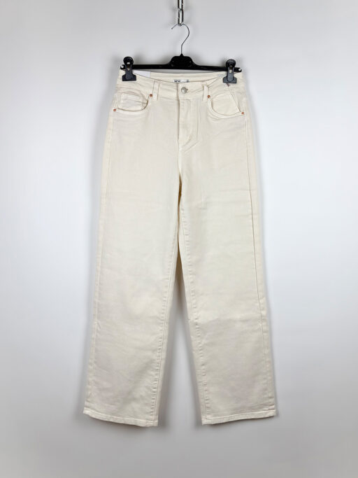 Τζιν Παντελόνι Wide Leg Cream