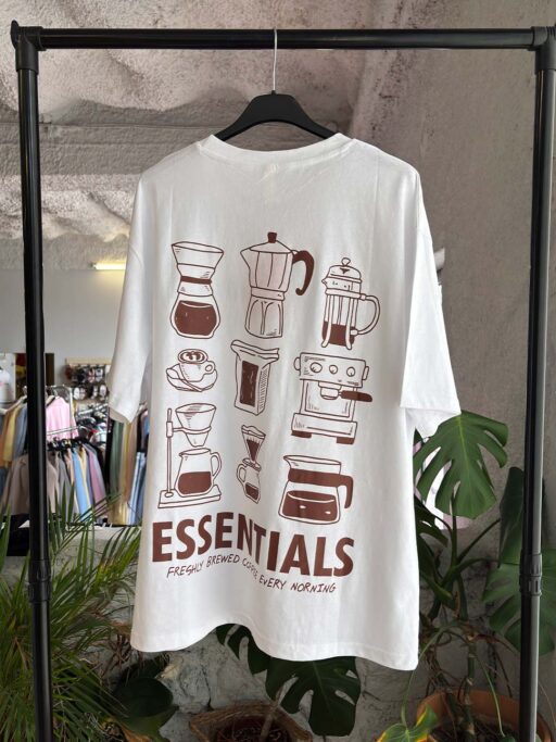 Coffee Mood Oversized T-Shirt – Mocha Print