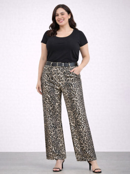 Τζιν Παντελόνι Plus Size Animal Print