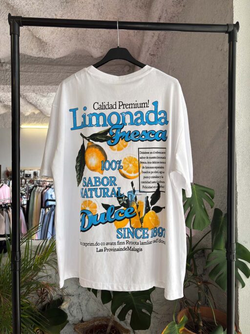 Limonada Oversized T-Shirt – Blue Print