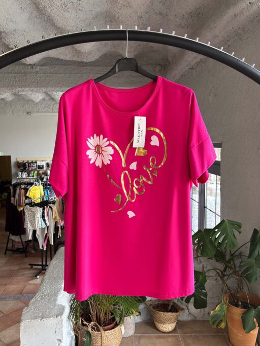 Plus Size Love Glow Μπλούζα