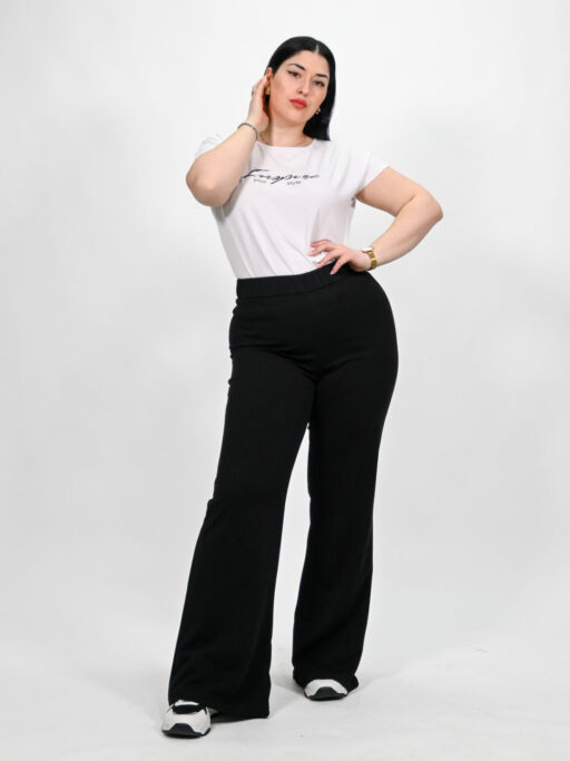 Plus Size Curve Fit Καμπάνα Παντελόνα