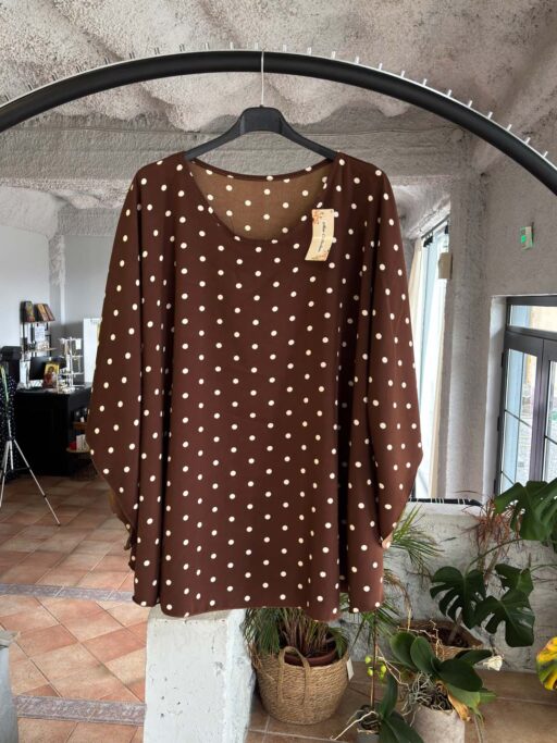 Classic Dots Plus Size Μπλούζα