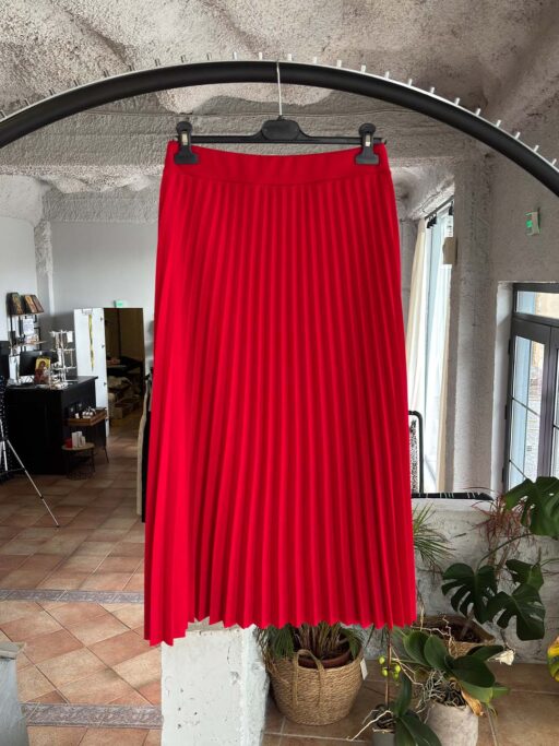 Φούστα Midi Πλισέ Με Λάστιχο Σε Άνετη Γραμμή