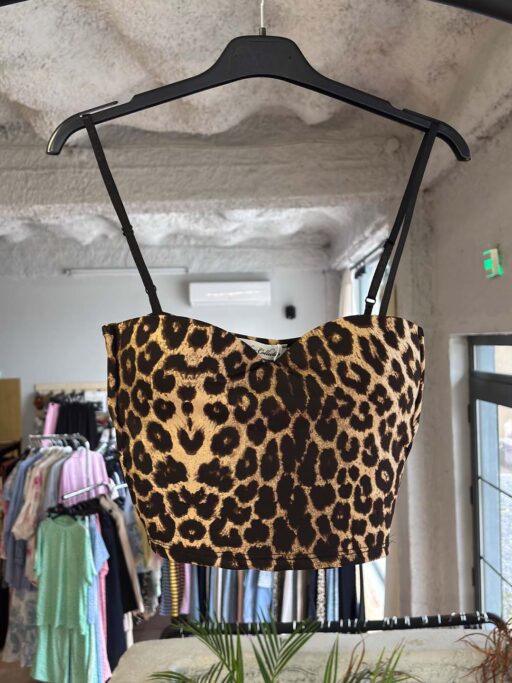 Wild Crop Μπουστάκι Animal Print