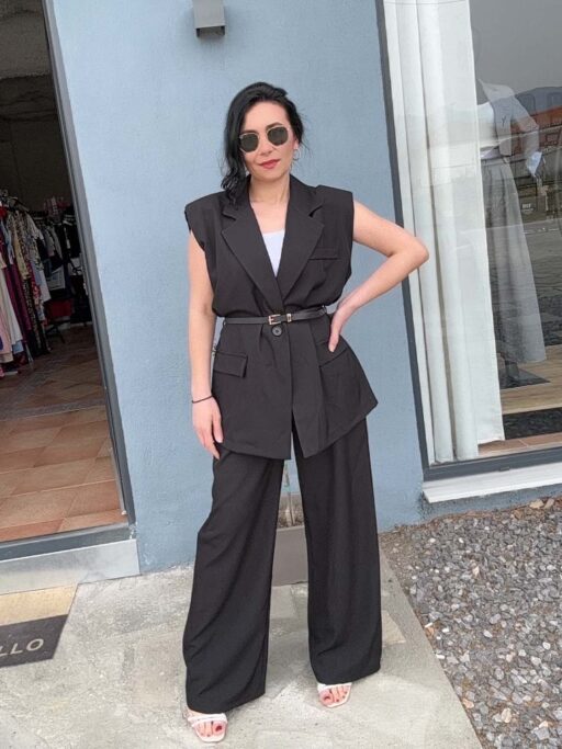 Boss Style Αμάνικο Σετ Με Παντελόνα