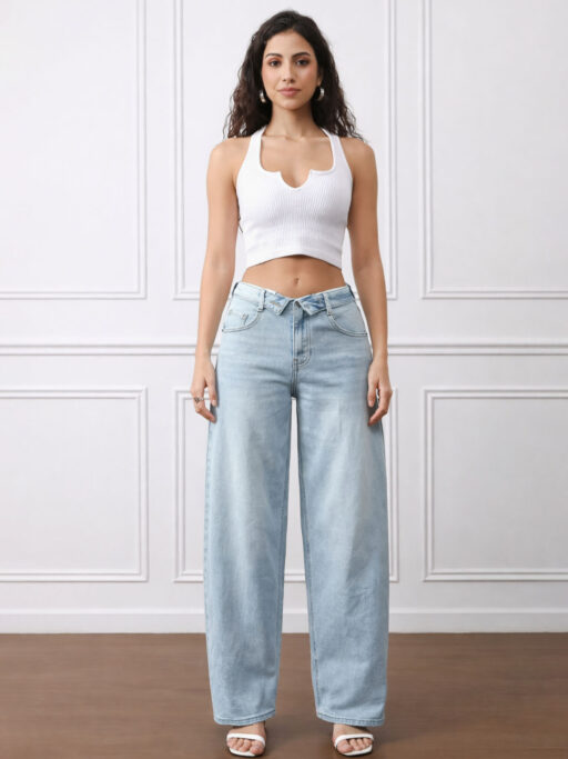 Baggy Balloon Τζιν Με Illusion Μέση