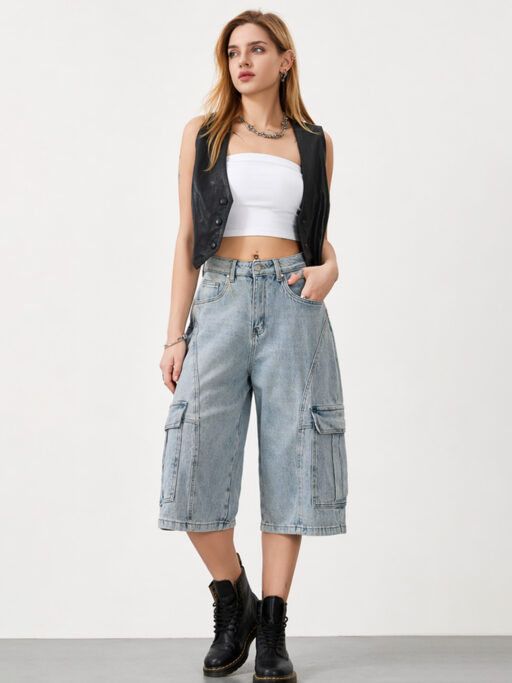 Urban Rebel Cargo Denim Βερμούδα