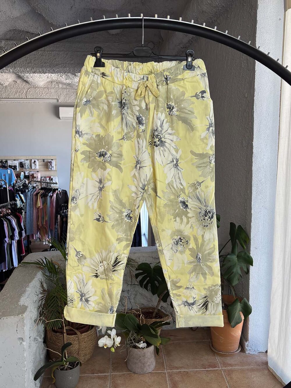 b kitrino plus size panteloni floral