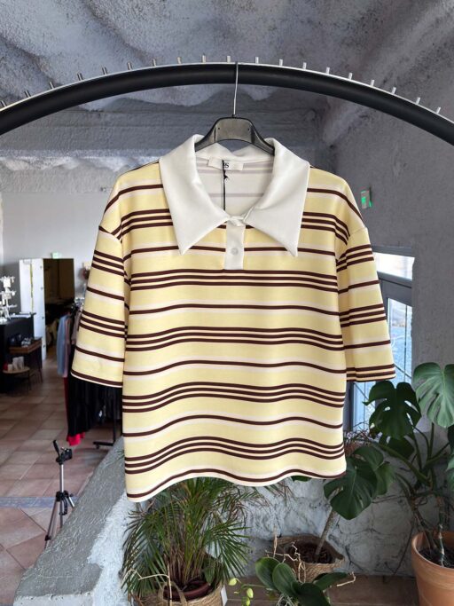 Retro Polo Ριγέ Μπλούζα