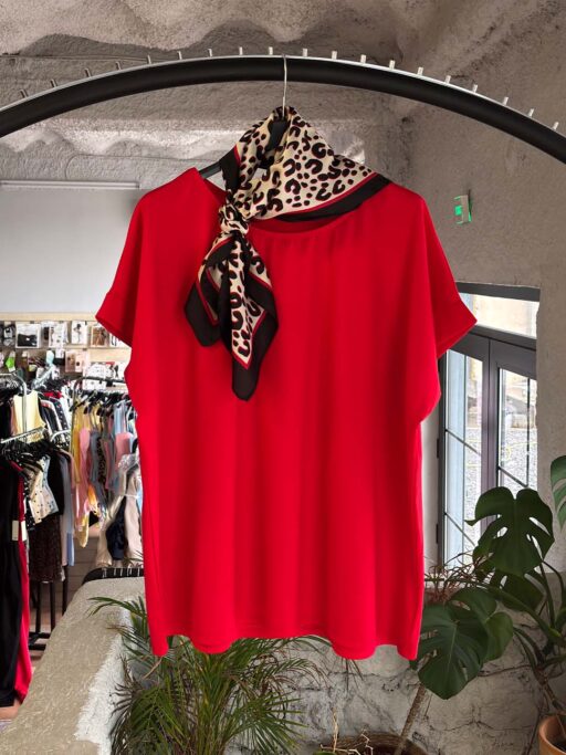 Curve Muse Plus Size Μπλούζα Mε Φουλάρι