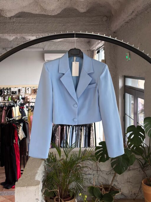 Cropped Σακάκι Με Κουμπιά