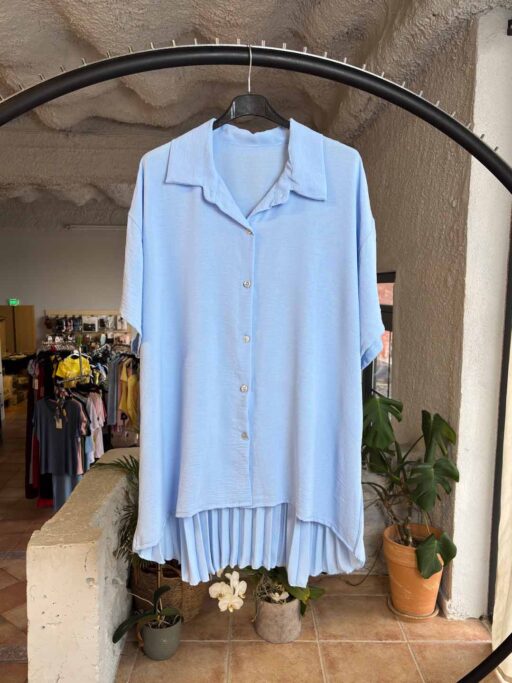 Pleated Breeze Plus Size Πουκάμισο