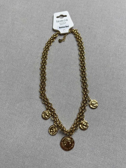 Coin Charm Layered Necklace