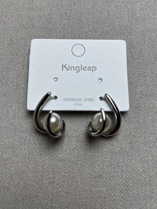 Pearl Twist Σκουλαρίκια Stainless Steel
