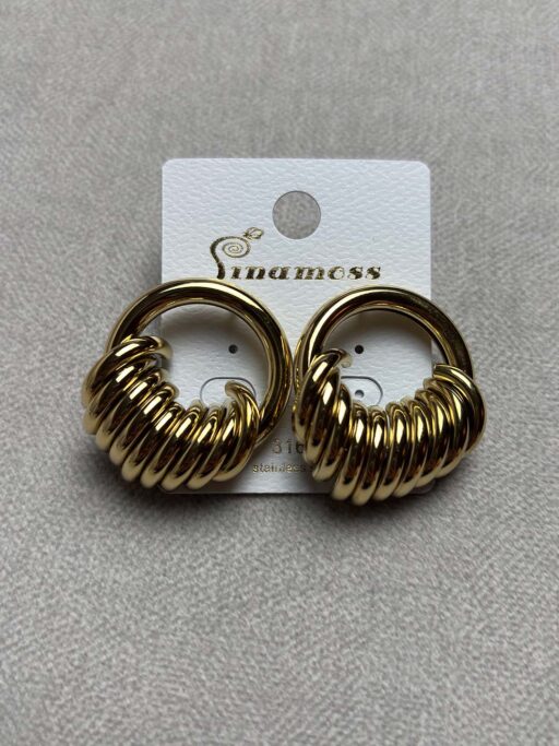 Chunky Spiral Hoop Σκουλαρίκια Stainless Steel