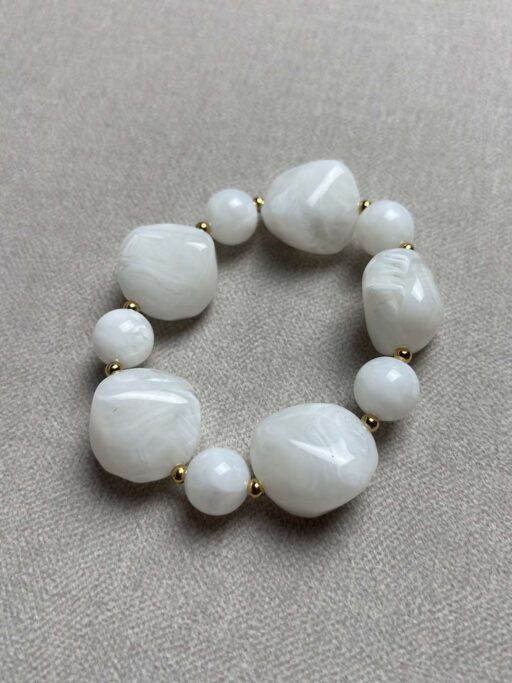 Statement Resin Beads Βραχιόλι Marble Effect