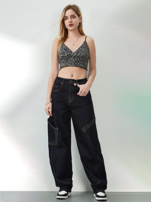 Baggy Balloon Jean Με Utility Τσέπες