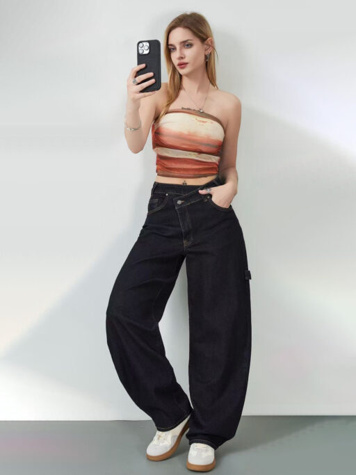Dark Denim Baggy Balloon Jean