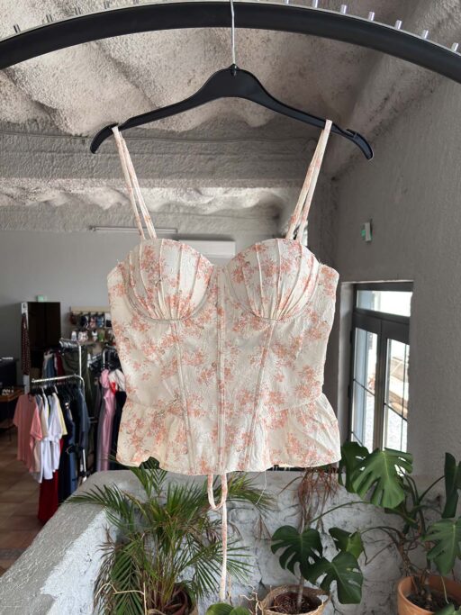 Floral Κορσές Με Δέσιμο Στην Πλάτη