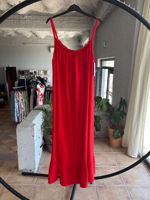 Plus Size Maxi Φόρεμα Με Ραντάκια