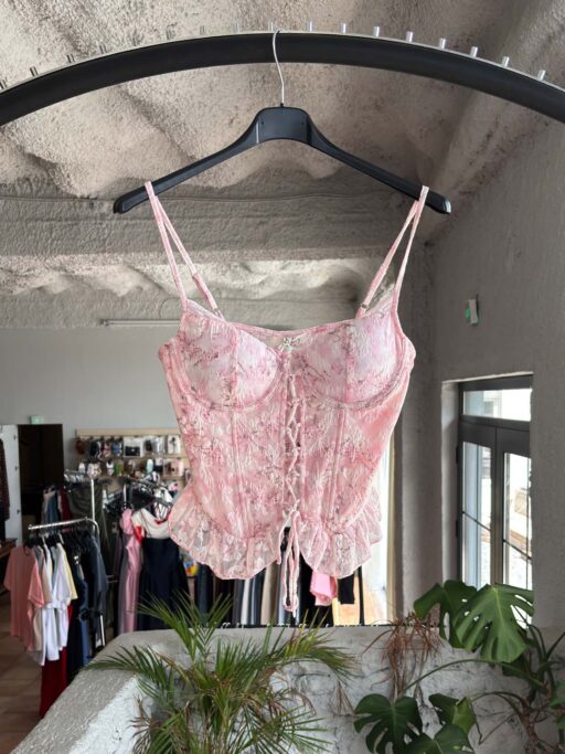 Floral Lace Κορσές Με Σούρες & Βολάν