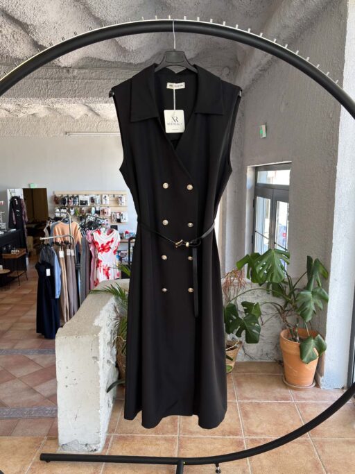 Midi Φόρεμα Chic Line Με Ζώνη