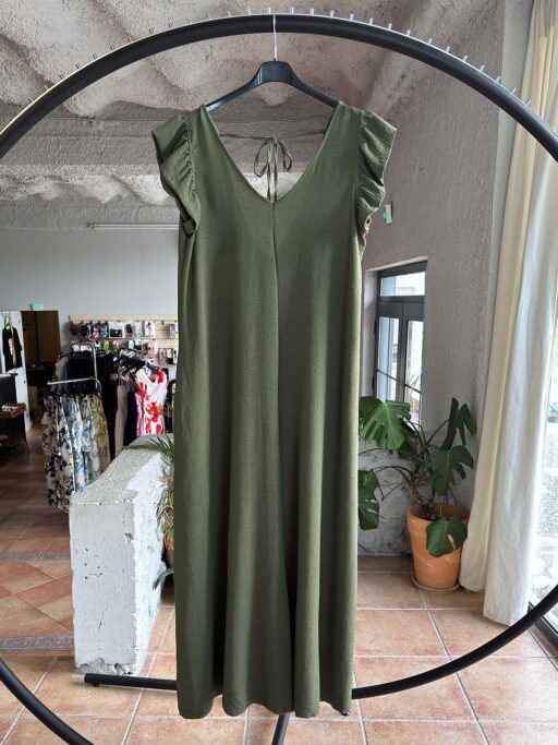 Plus Size Ολόσωμη Φόρμα Maxi Με Βολάν Μανίκι