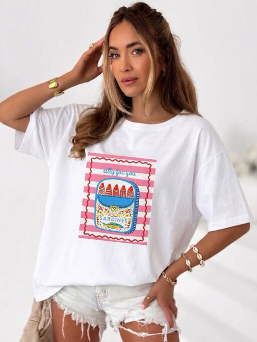 Oversized T-shirt “Silly For You Sardines”