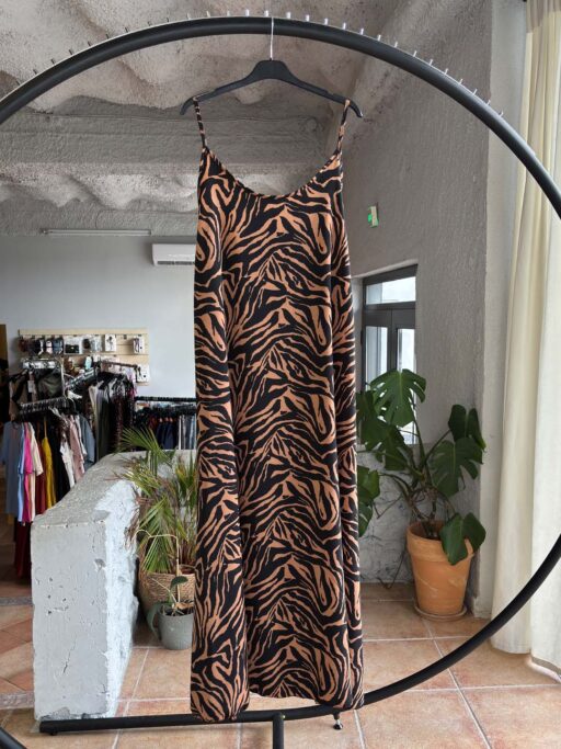 Maxi Φόρεμα Με Zebra Prints