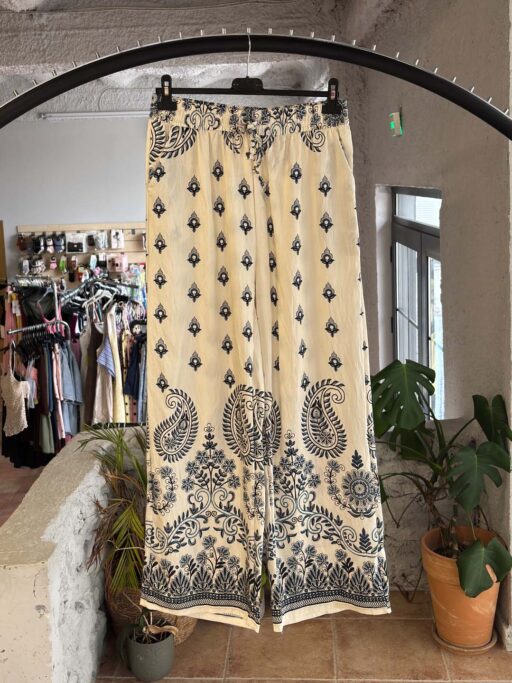 Boho Ethnic Παντελόνα Με Λαχούρι Σχέδιο