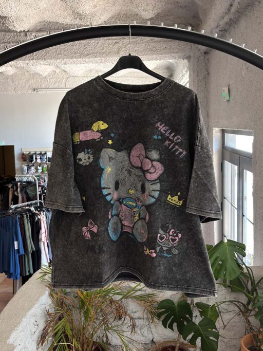 Oversized T-Shirt Hello Kitty Vintage Washed