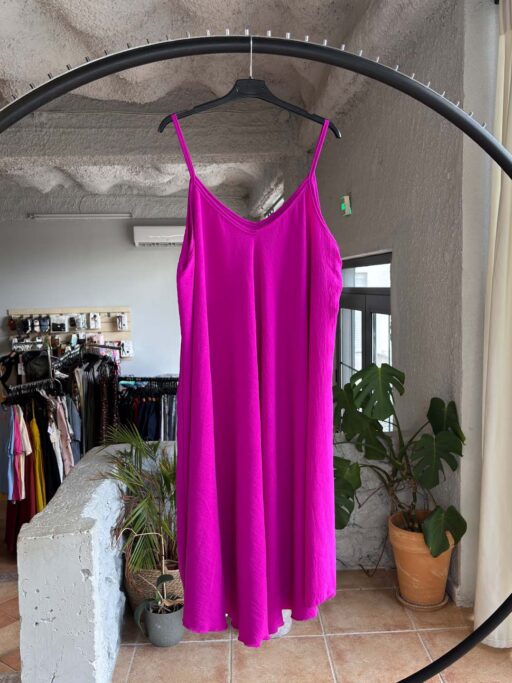 Midi Plus Size Φόρεμα Με Τιράντες