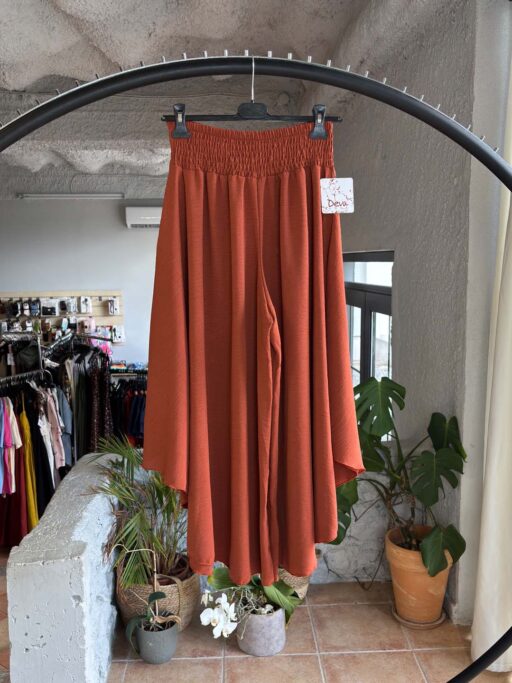 Plus Size Ασύμμετρη Παντελόνα Με Σφηκοφωλιά