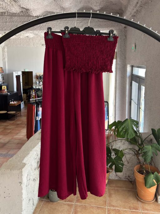 Σετ Strapless Top Με Παντελόνα
