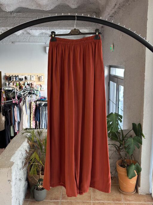 Oversized Παντελόνα Κρεπ Με Λάστιχο Στη Μέση