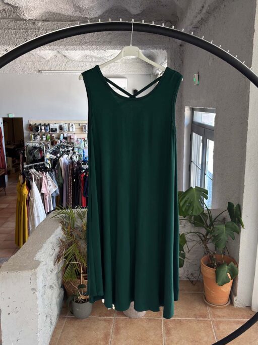 Plus Size Midi Φόρεμα Με Χιαστί Πλάτη