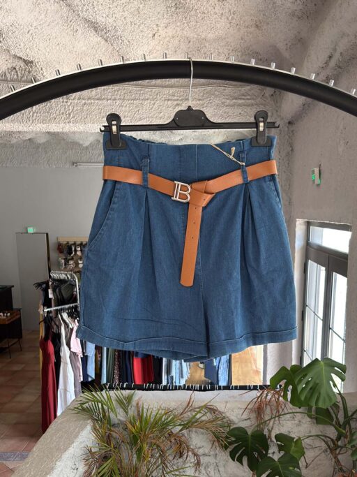 Denim Shorts Με Ζώνη
