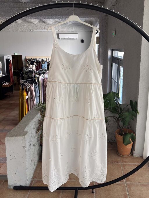 Plus Size Midi Φόρεμα Με Κέντημα & Παγιέτες