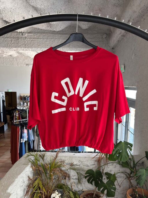 Oversized T-Shirt ICONIC CLUB Με Λάστιχο